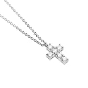 Mabina Girocollo con croce in diamanti lab-grown 553914